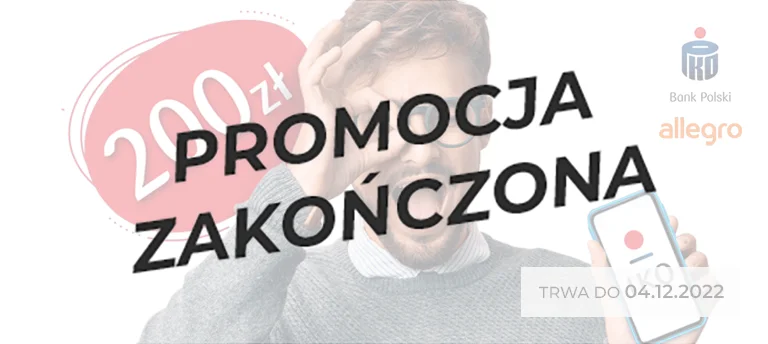 Promocja zakończona zyskaj od PKO Banku Polskiego 200 zł do Allegro z Kontem za Zero w listopadzie 2022