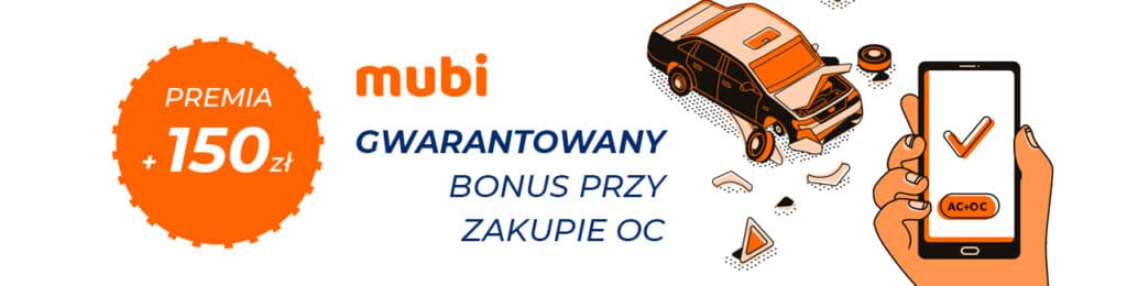Promocja 150 zł na OC w Mubi marzec 2021