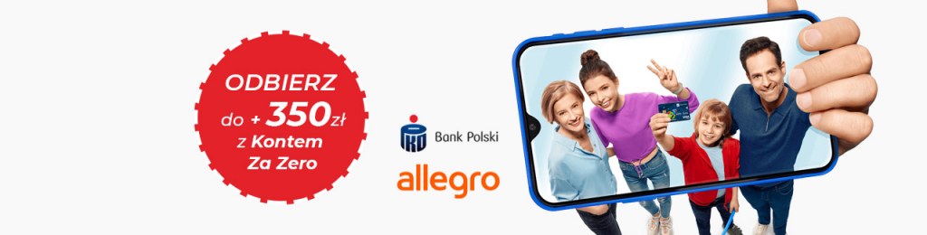 Promocja PKO Konto za Zero odbierz 350 zł na Allegro