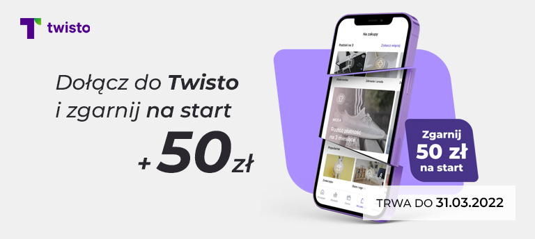 Promocja dołącz do Twisto i zgarnij 50 zł na start