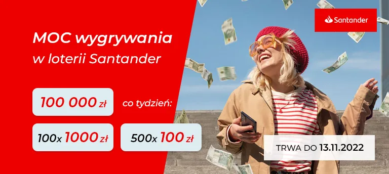 Loteria promocyjna Moc wygrywania dla klientów Santander Bank Polska