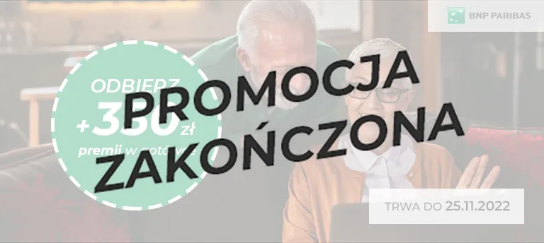 Promocja zakończona "Planuj z kontem" od BNP Paribas w której odbierzesz nawet 350 zł w gotówce z darmowym kontem osobistym