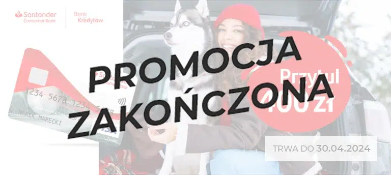 Zyskaj do 400 zł premii z kartą Visa Comfort od Santander Consumer Banku. Promocja zakończona.