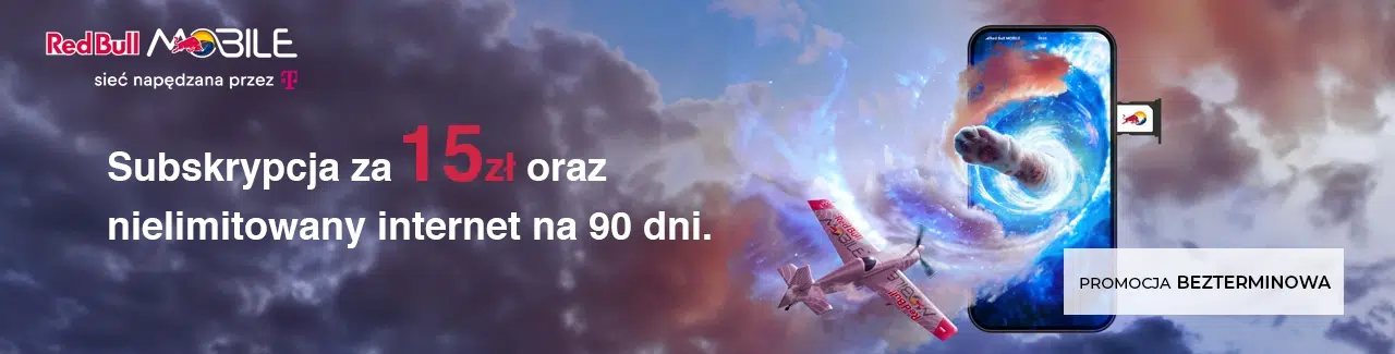 Skorzystaj z wyjątkowej promocji Red Bull Mobile – jeden lub sześć miesięcy za 15 zł i nielimitowany internet przez 90 dni!