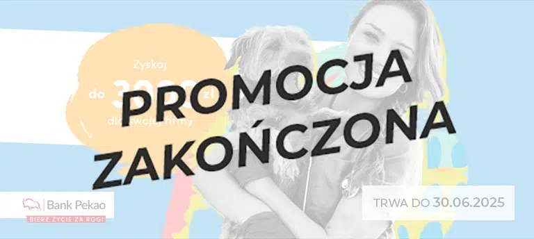 Otwórz konto firmowe od Banku Pekao i odbierz premię do 3000 zł. Promocja Konto Biznes z Żubrem. Promocja zakończona.
