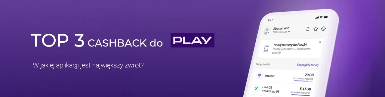 Top 3 aplikacje cashback, w których otrzymasz największy zwrot za abonament w Play.