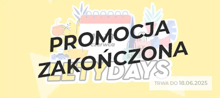 Letydays 2025 – zwiększony cashback w dniach 16–18 czerwca. Promocja Letyshops trwa do 18.06.2025. Po środku napis PROMOCJA ZAKOŃCZONA.