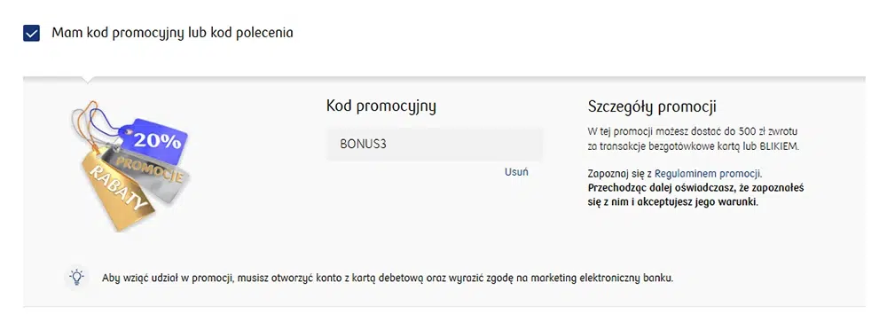 Promocja PKO Konto za Zero – 500 zł premii z kodem BONUS3 do 30 września 2025.
