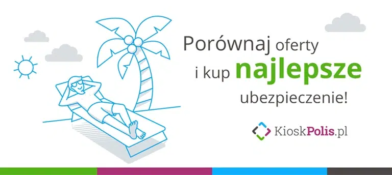 Porównanie ofert i zakup ubezpieczenia turystycznego – KioskPolis. Grafika PopUp.