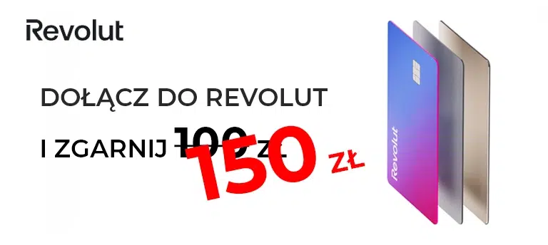 Revolut – bonus 150 zł za dołączenie do aplikacji - popup 2026