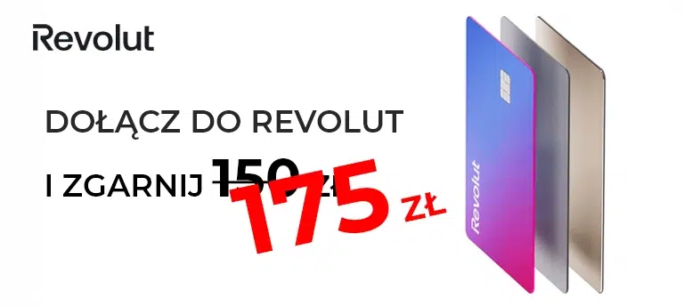 Revolut bonus 175 zł 2026 - popup