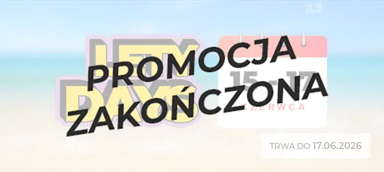 Baner promujący akcję LetyDays w serwisie LetyShops. Na tle plaży i morza widoczne jest logo LetyDays oraz kalendarz z terminem 15–17 czerwca. Grafika informuje o specjalnej akcji cashbackowej z podwyższonymi stawkami cashbacku. W prawym dolnym rogu znajduje się informacja, że promocja trwa do 17.06.2026. Po środku napis PROMOCJA ZAKOŃCZONA.