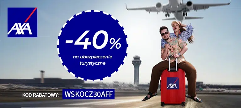Kod rabatowy AXA WSKOCZ30AFF -40% sierpień 2026 POP-UP