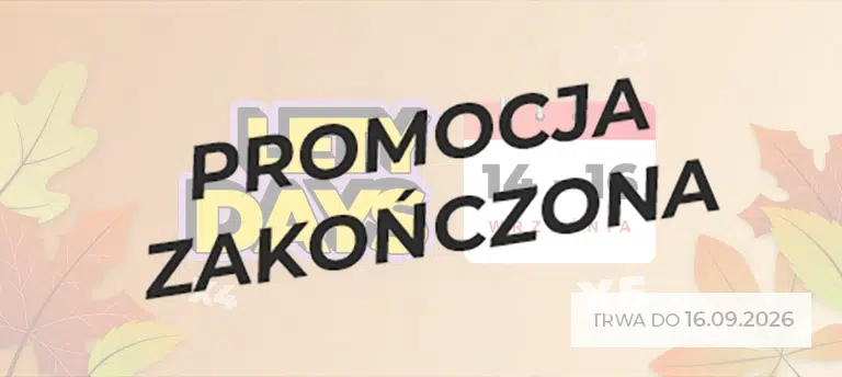 Mobilna grafika promująca akcję LetyDays we wrześniu 2026 roku, trwającą od 14 do 16 września i obejmującą czasowe promocje oraz podwyższony cashback w wybranych sklepach. Po środku napis PROMOCJA ZAKOŃCZONA.